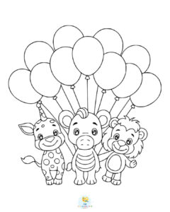 Animals celebrating birthday