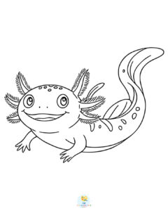 Axolotl coloring pages printable
