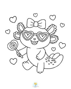 Axolotl coloring pictures printable