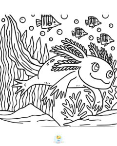 Axolotl coloring sheets to print