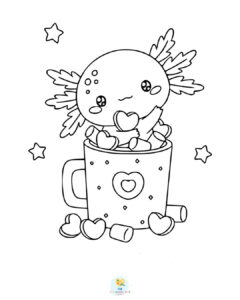 Axolotl colouring pages