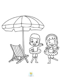 Beach coloring images printable