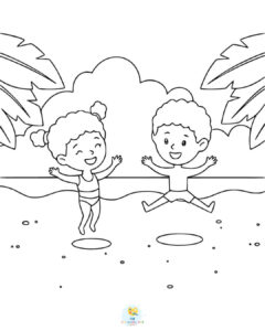 Beach coloring pages printable