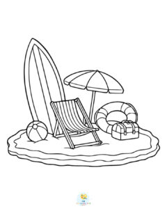 Beach coloring sheets