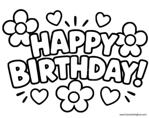 Birthday Coloring Pages Free Birthday Coloring Pages Free