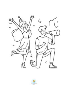 Birthday coloring pages for adults
