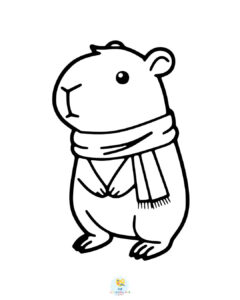 Capybara coloring pages easy