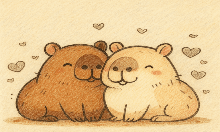 Capybara coloring pages for kids