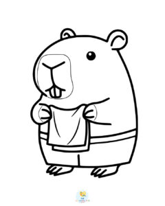 Capybara coloring sheets