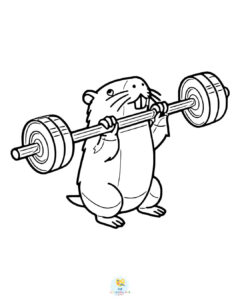 Capybara lifting weight