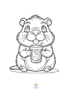 Capybara sipping soda