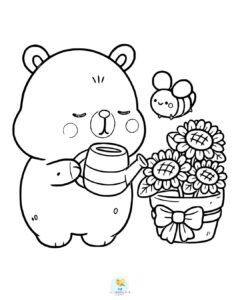 Capybara watering its plant