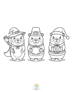 Capybaras in festive spirit