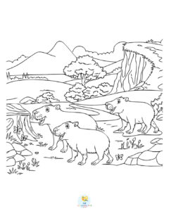 Capybaras in the wild