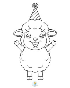 Cute birthday coloring pages