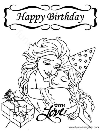 Frozen Happy Birthday Coloring Pages For Sister Frozen Happy Birthday Coloring Pages For Sister