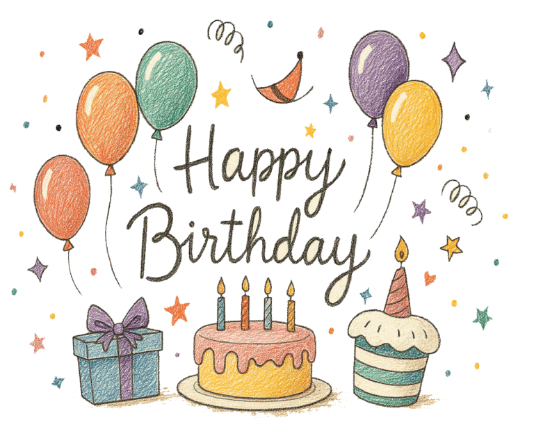 Happy birthday coloring pages for kids