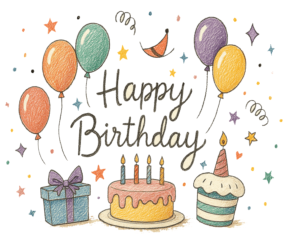 Happy birthday coloring pages for kids