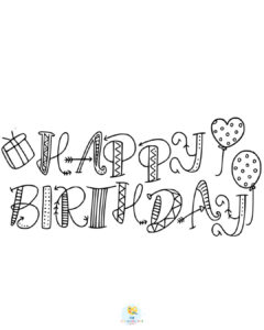 Happy birthday coloring pages printable