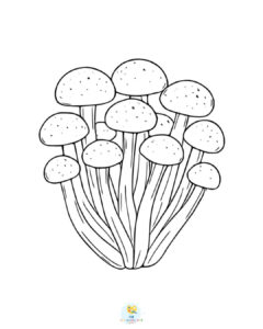 Honey mushroom coloring page