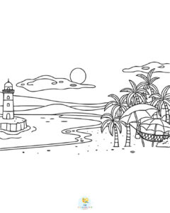 Lighthouse coloring page