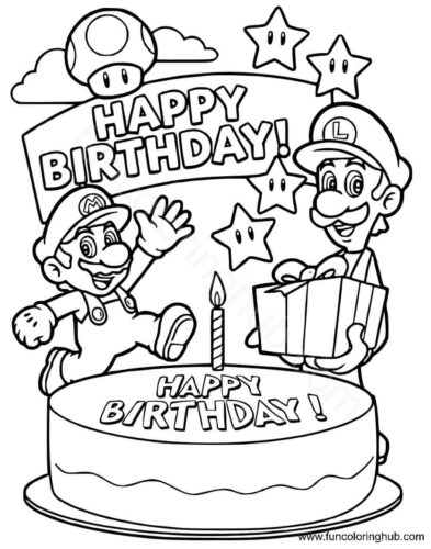 Mario Happy Birthday Coloring Pages For Brother Mario Happy Birthday Coloring Pages For Brother