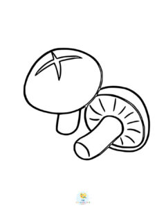 Mushrooms coloring page for preschoolers