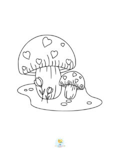 Mushrooms with tiny hearts