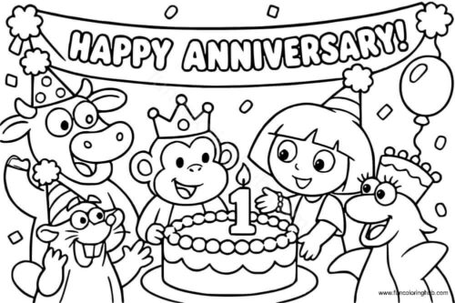 Printable Birthday Party Coloring Pages Printable Birthday Party Coloring Pages