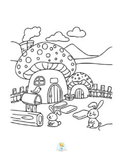 Rabbits and mushroom homes