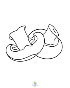 Sliced mushroom coloring page