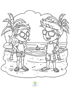 Teens at the beach