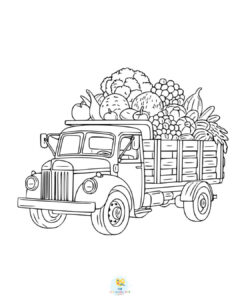 A truck with fresh produce
