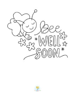 Be Well Soon coloring page
