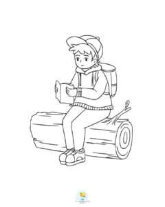 Camper reading map