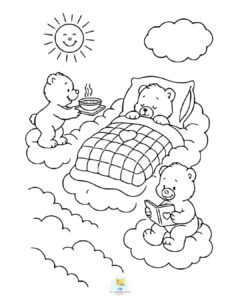 Care Bear Get Well Soon coloring page