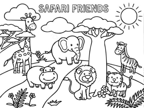 Cute Zoo Coloring Pages
