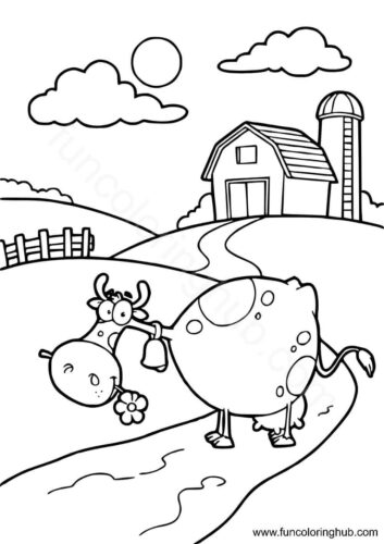 Dairy Farm Coloring Page