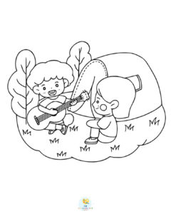 Easy camping coloring pages