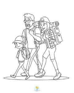 Family on hike