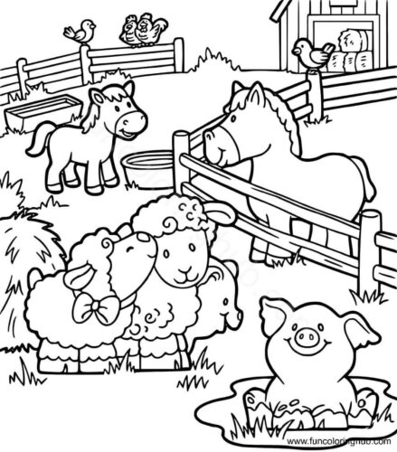 Farm Coloring Pages