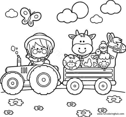 Farm Coloring Pages For Toddlers