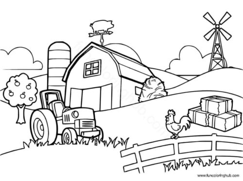 Farm Colouring Pages