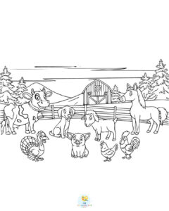 Farm animals coloring pages