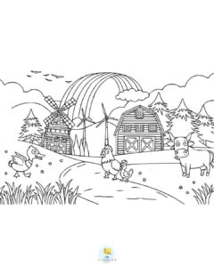 Farm coloring pages printable