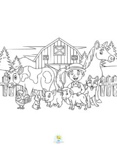 Farm coloring pages to print