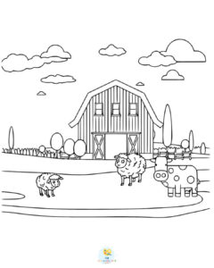 Farm colouring pages