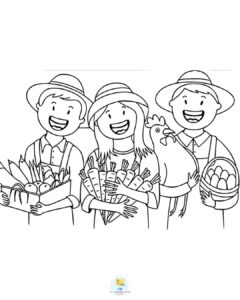 Farmers with their produce