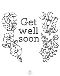Free Get Well Soon coloring pages printable