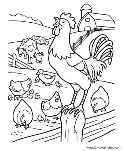 Free Printable Farm Coloring Pages